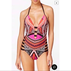Without Borders Push Up Halter Mio One Piece Suit